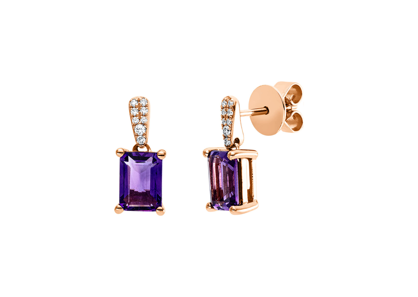 Brogle Classic amethyst stud earrings Brogle Classic amethyst stud earrings