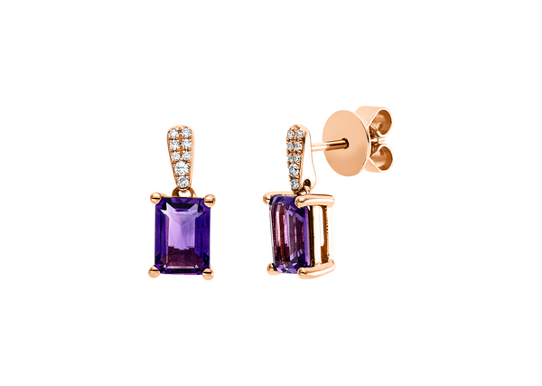 Brogle Classic amethyst stud earrings Brogle Classic amethyst stud earrings