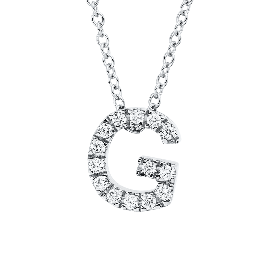 Brogle Classic Kette mit Diamantbuchstaben G