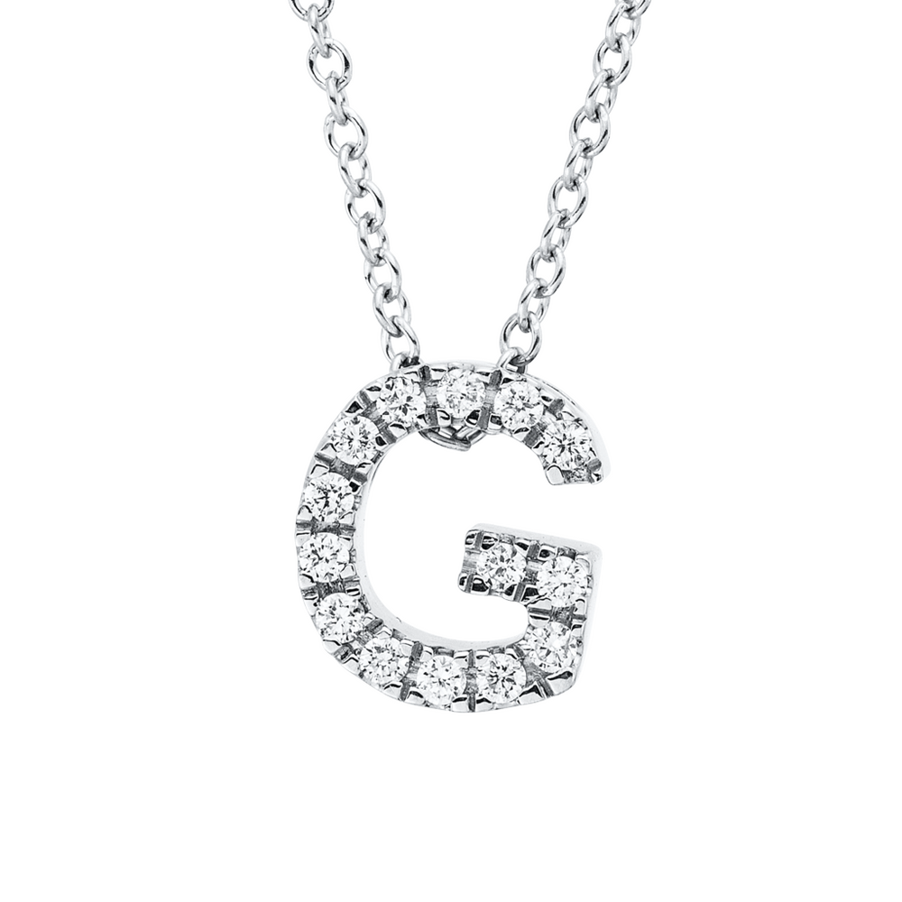 Brogle Classic Kette mit Diamantbuchstaben G