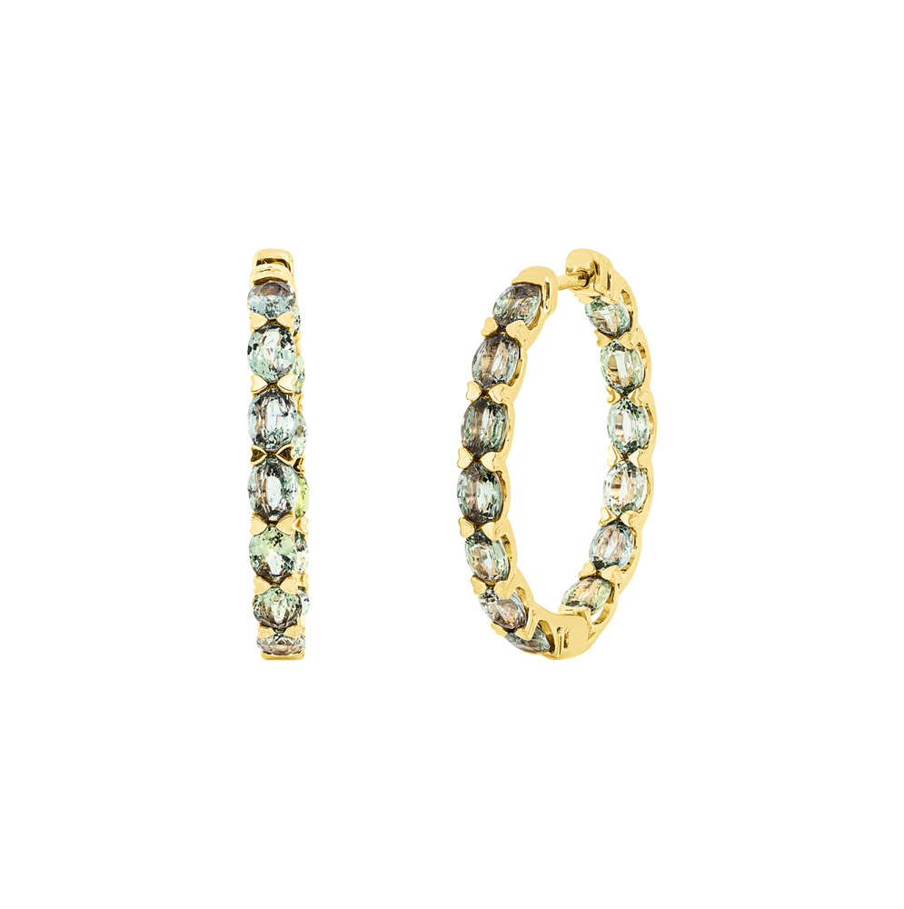 Brogle Selection sapphire hoop earrings Brogle Selection sapphire hoop earrings