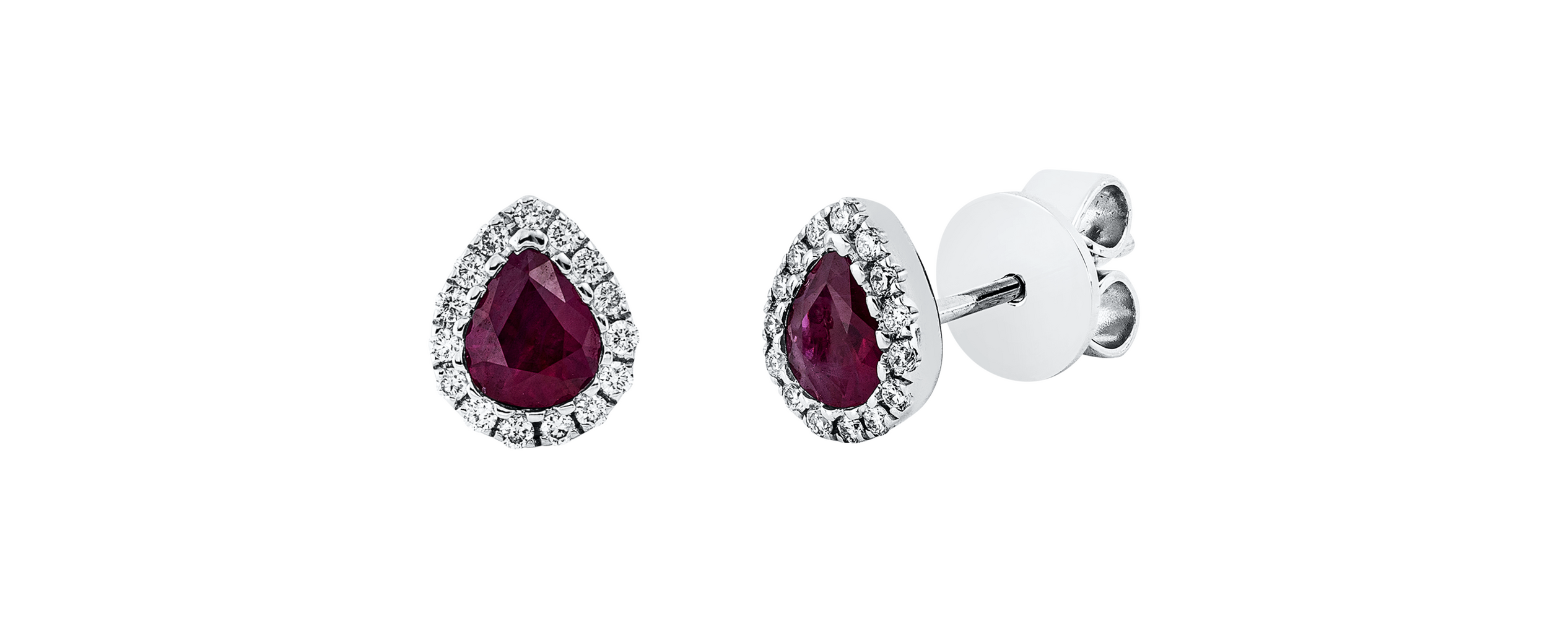 Brogle Classic Rubinohrstecker