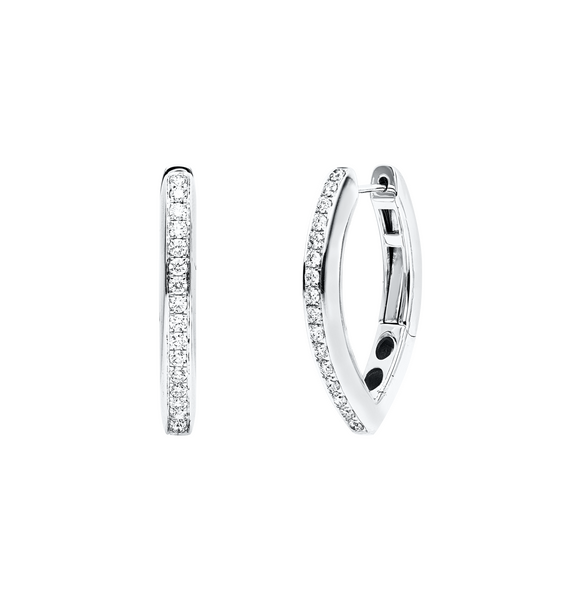 Brogle Selection diamond hoop earrings