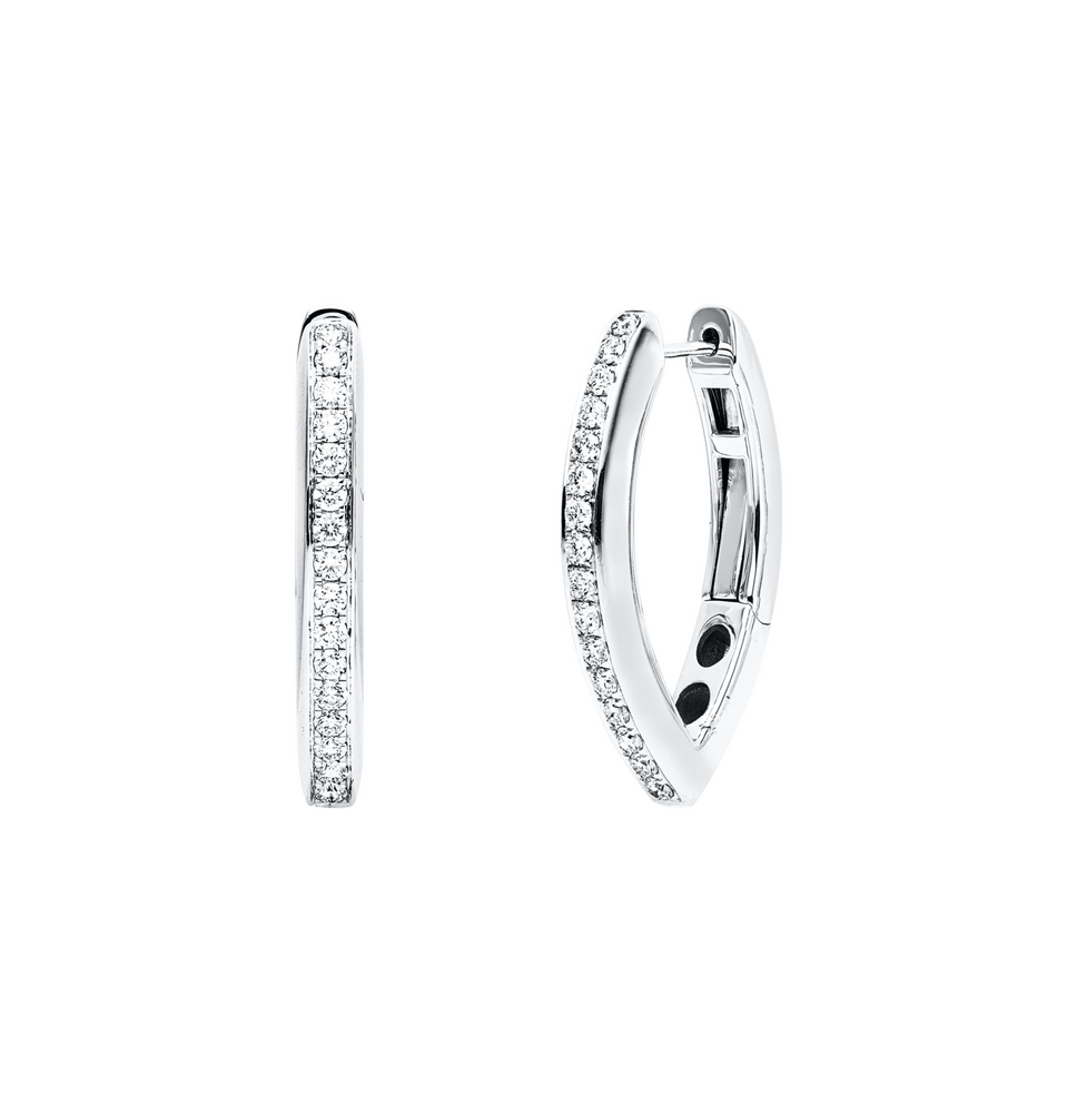 Brogle Selection diamond hoop earrings Brogle Selection diamond hoop earrings