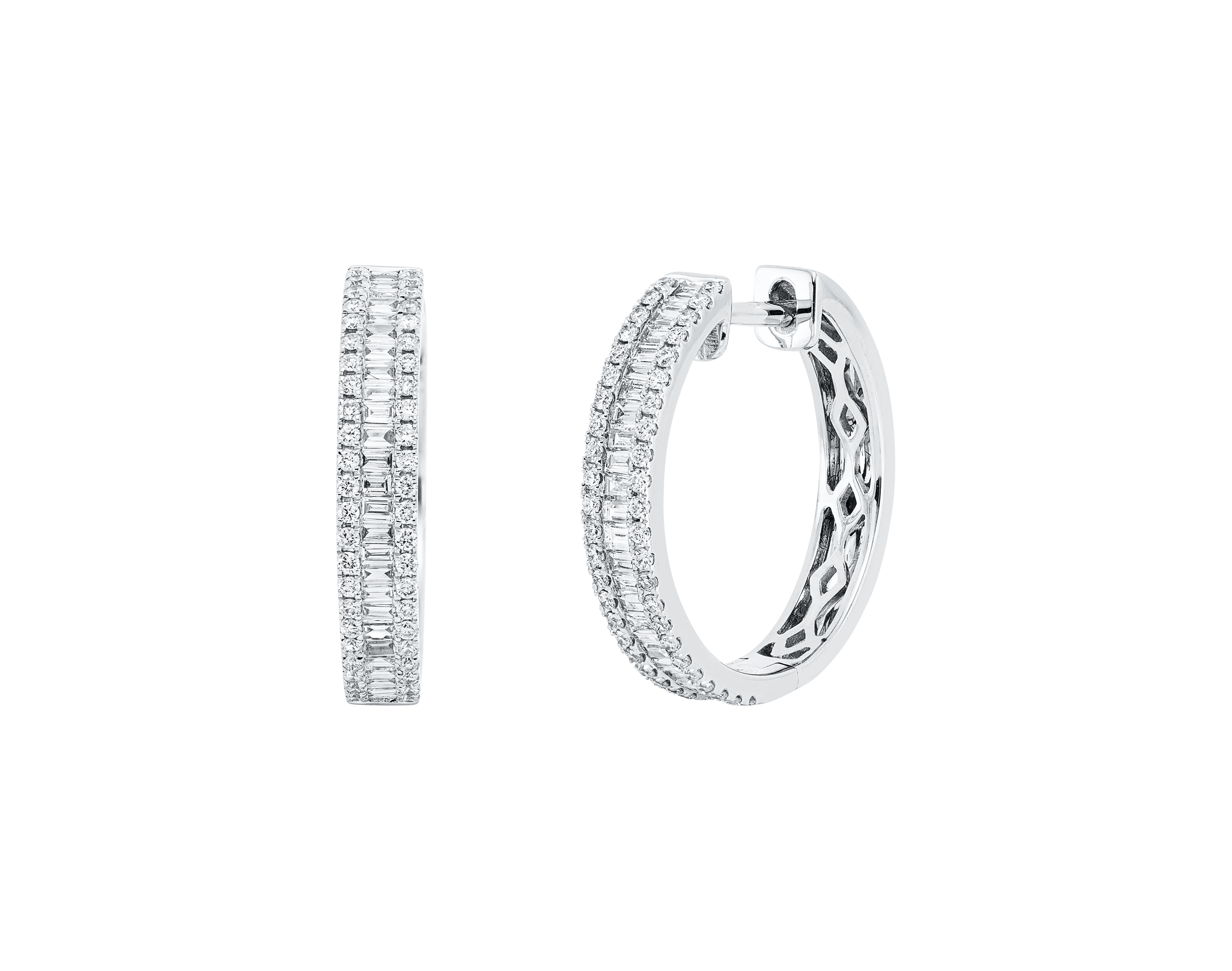 Brogle Classic diamond hoop earrings Brogle Classic diamond hoop earrings
