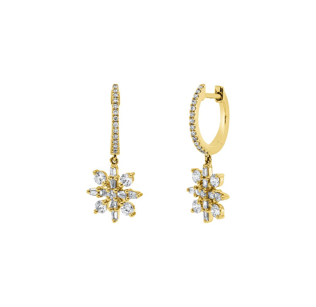 Brogle Classic diamond hoop earrings