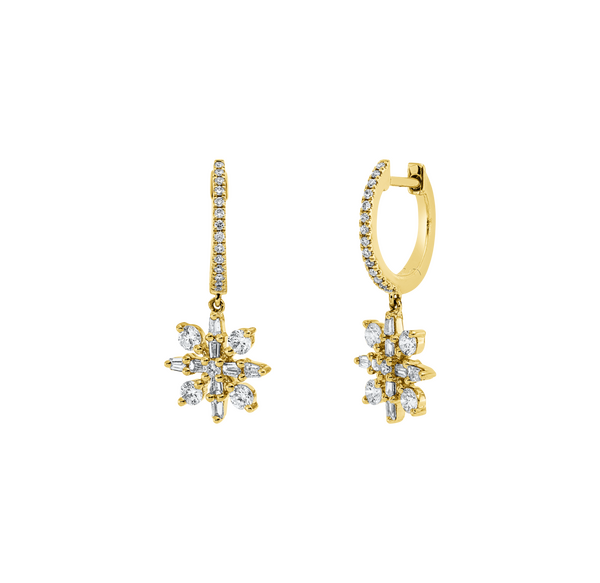 Brogle Classic diamond hoop earrings