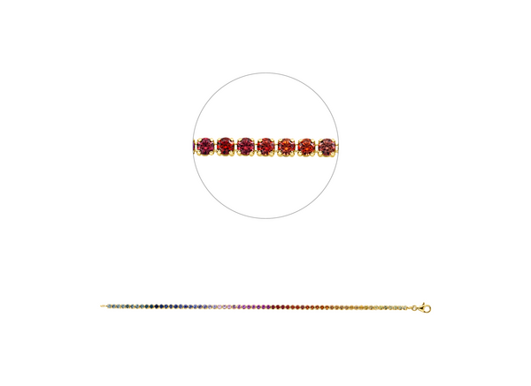Brogle Classic Saphirarmband Rainbow