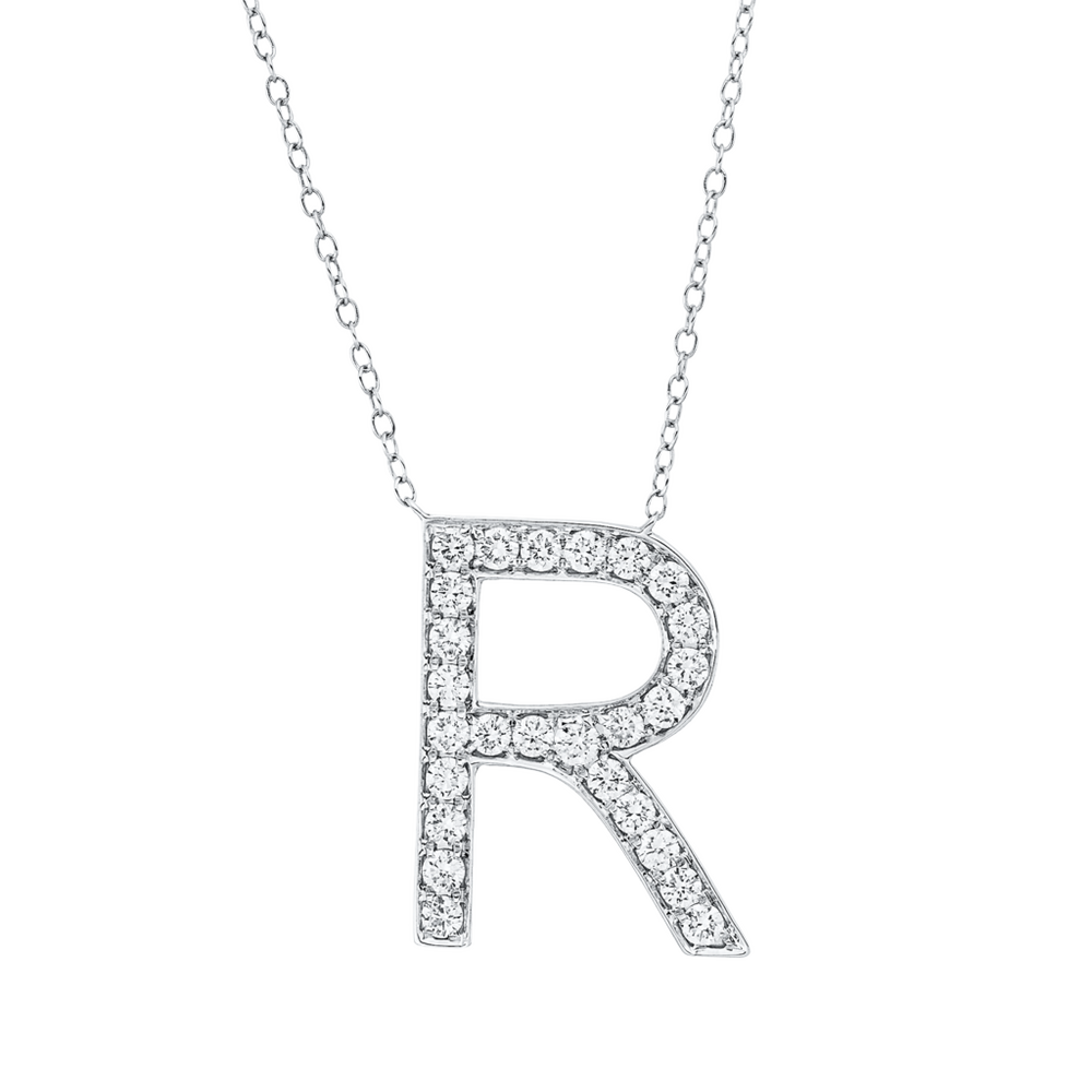 Brogle Classic Kette mit Diamantbuchstaben R