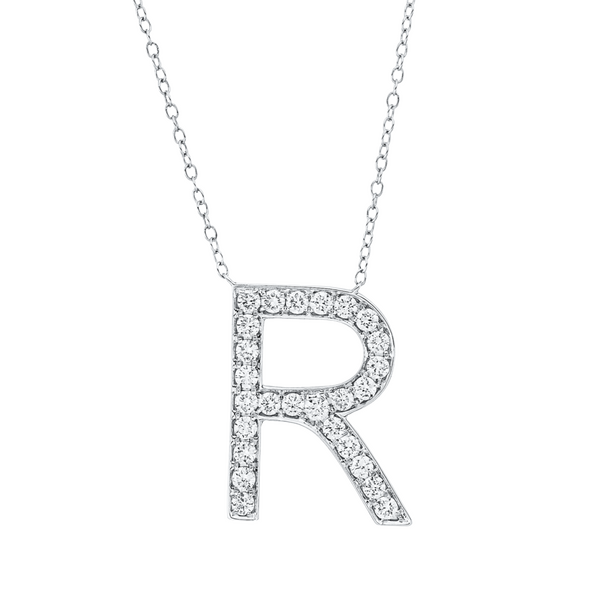 Brogle Classic Kette mit Diamantbuchstaben R