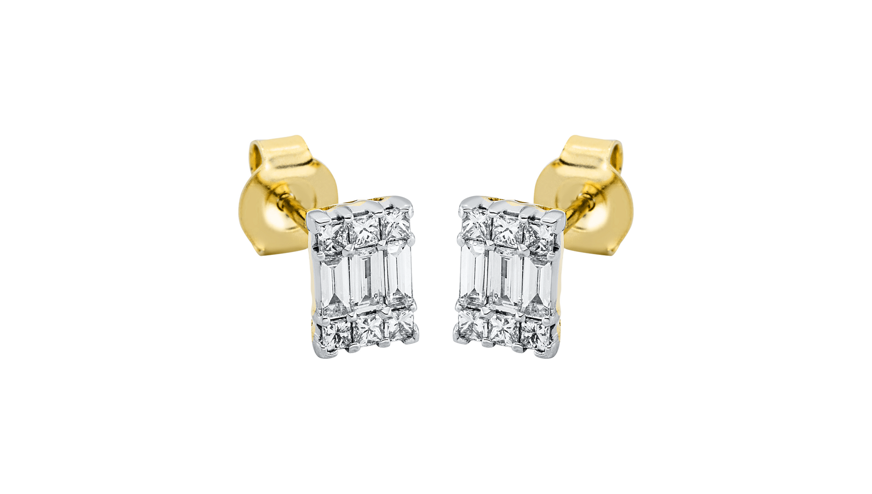 Brogle Classic Bicolor diamond stud earrings