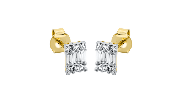 Brogle Classic Bicolor diamond stud earrings