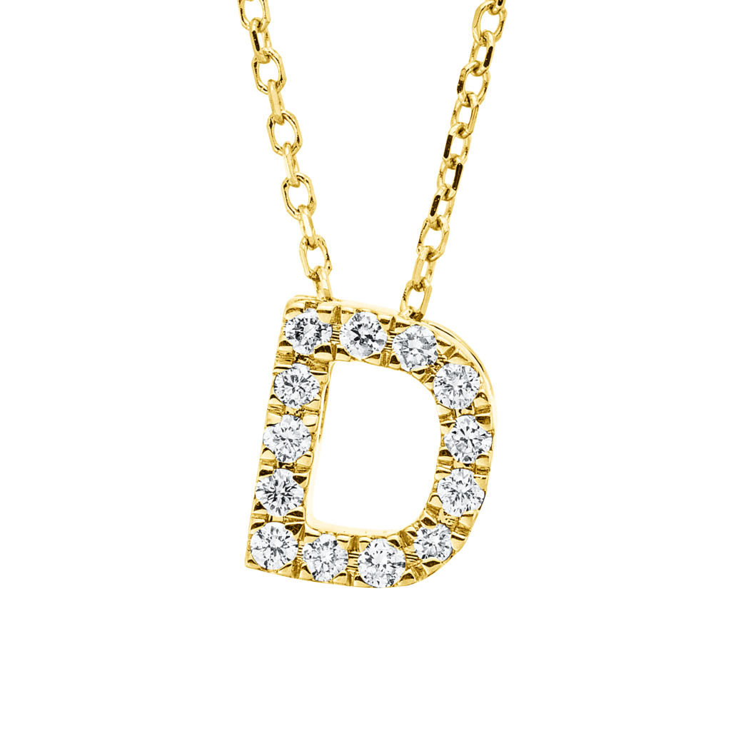 Brogle Classic Kette mit Diamantbuchstaben D
