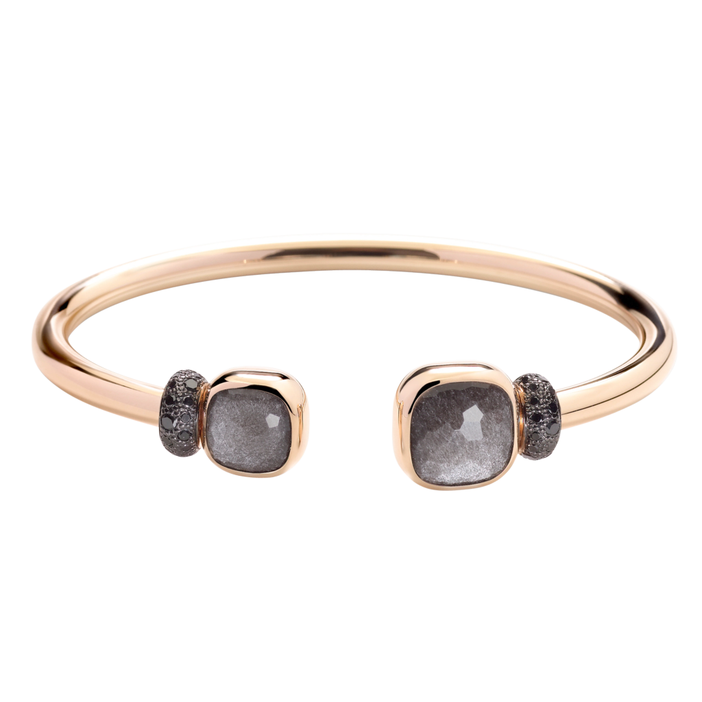 Pomellato Nudo Classic & Petit with Obsidian Bangle Pomellato Nudo Classic & Petit with Obsidian Bangle