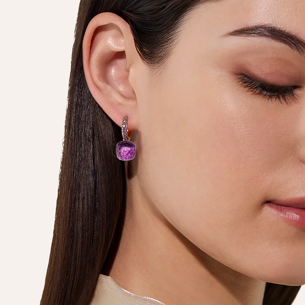  0002 POC3000 O6BKR OI0GL 100 Pomellato earrings nudo classic rose gold 18kt white gold 18kt amethysts a1ea2172bc96c4f04