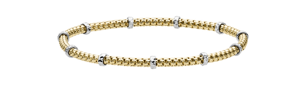 Brogle Classic Bicolor Goldarmband flexibel 3mm