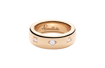 PAC4006 O7000 DB000 020 Pomellato iconica slim ring rose gold 18kt 3 diamonds a2c3c4160a3aba322