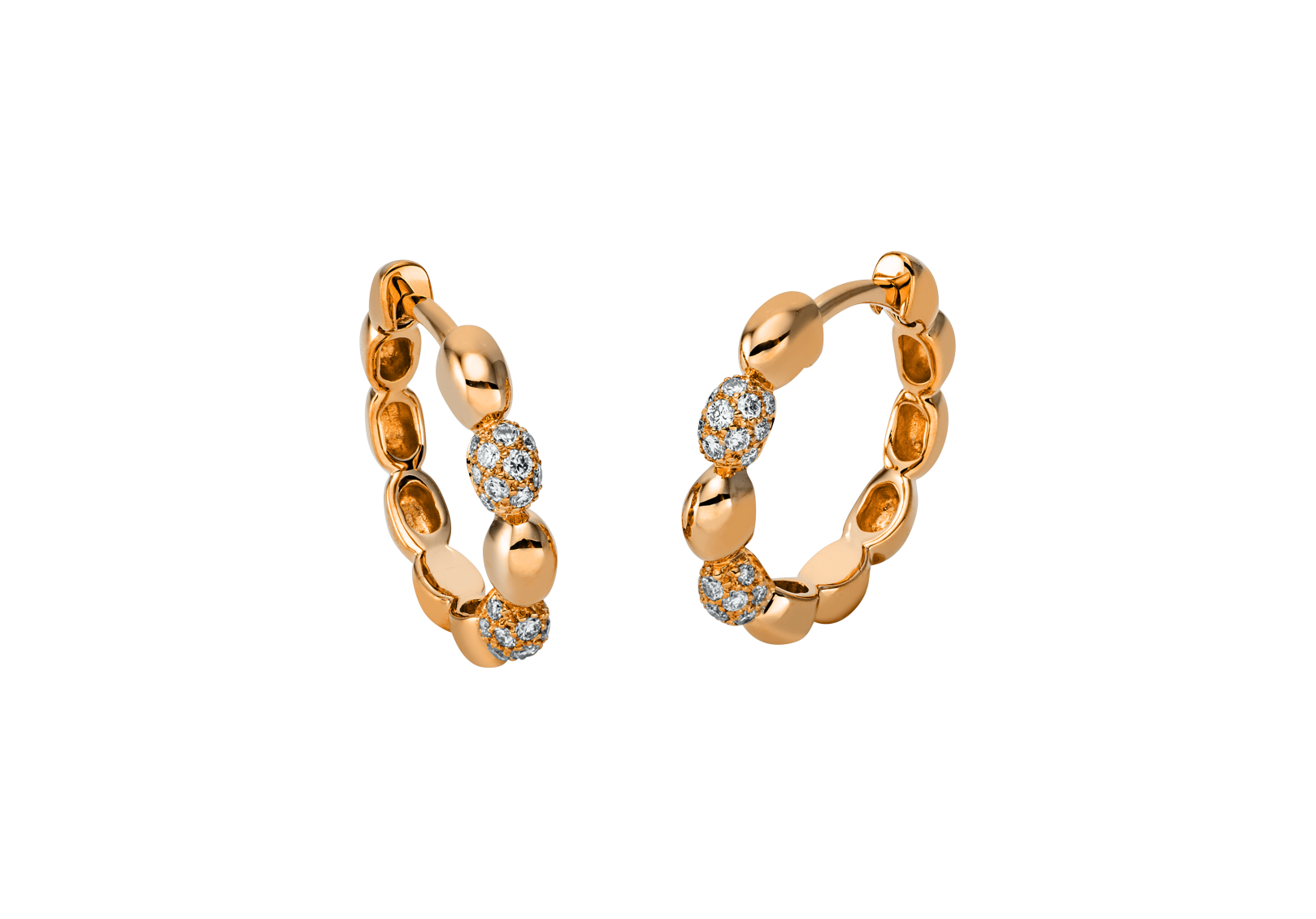 Brogle Classic diamond hoop earrings Brogle Classic diamond hoop earrings