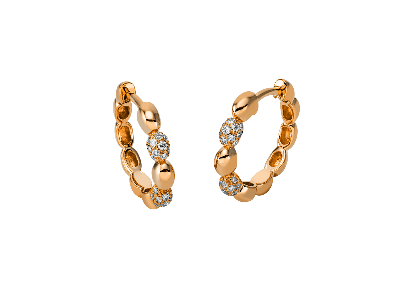 Brogle Classic diamond hoop earrings Brogle Classic diamond hoop earrings
