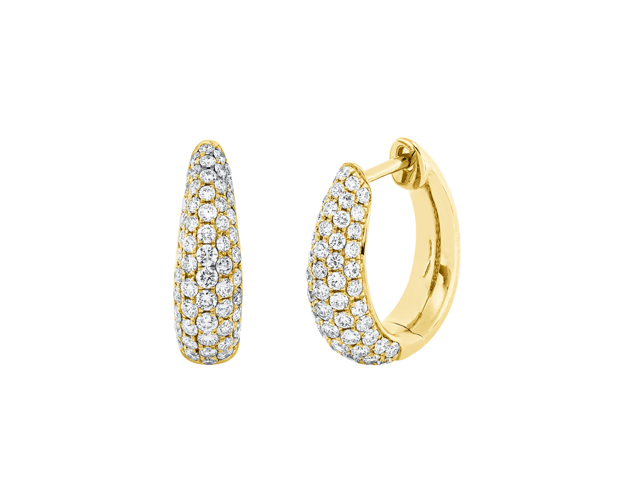 Brogle Classic diamond hoop earrings