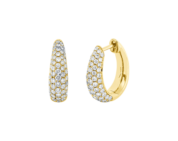 Brogle Classic diamond hoop earrings