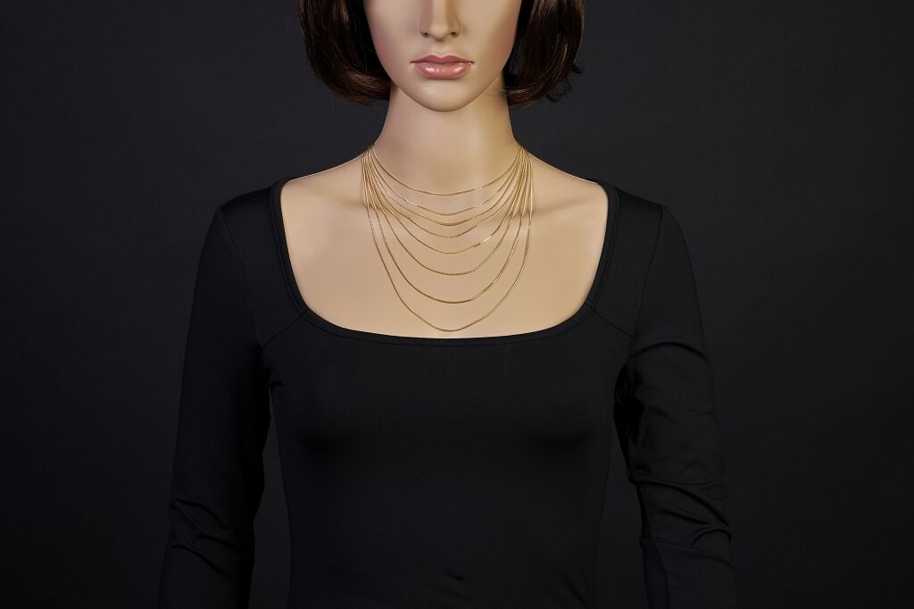 Brogle Classic curb chain 2-sided diamond-coated 1mm Brogle Classic curb chain 2-sided diamond-coated 1mm