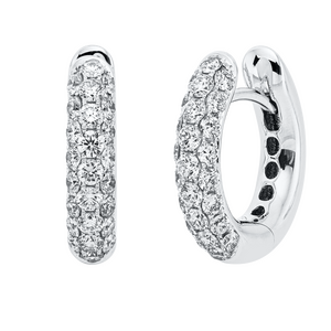 Brogle Selection Statement diamond hoop earrings