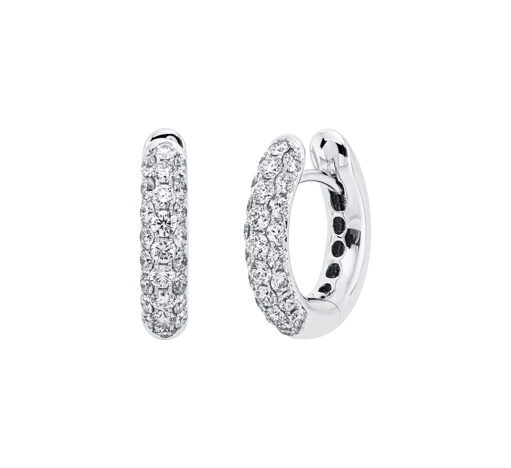 Brogle Selection diamond hoop earrings Brogle Selection diamond hoop earrings