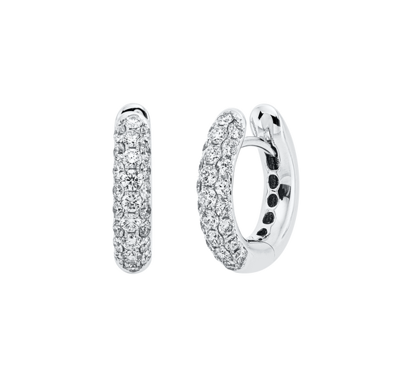 Brogle Selection diamond hoop earrings Brogle Selection diamond hoop earrings