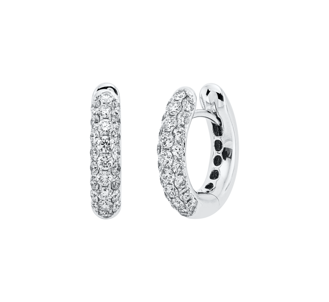 Brogle Selection diamond hoop earrings Brogle Selection diamond hoop earrings