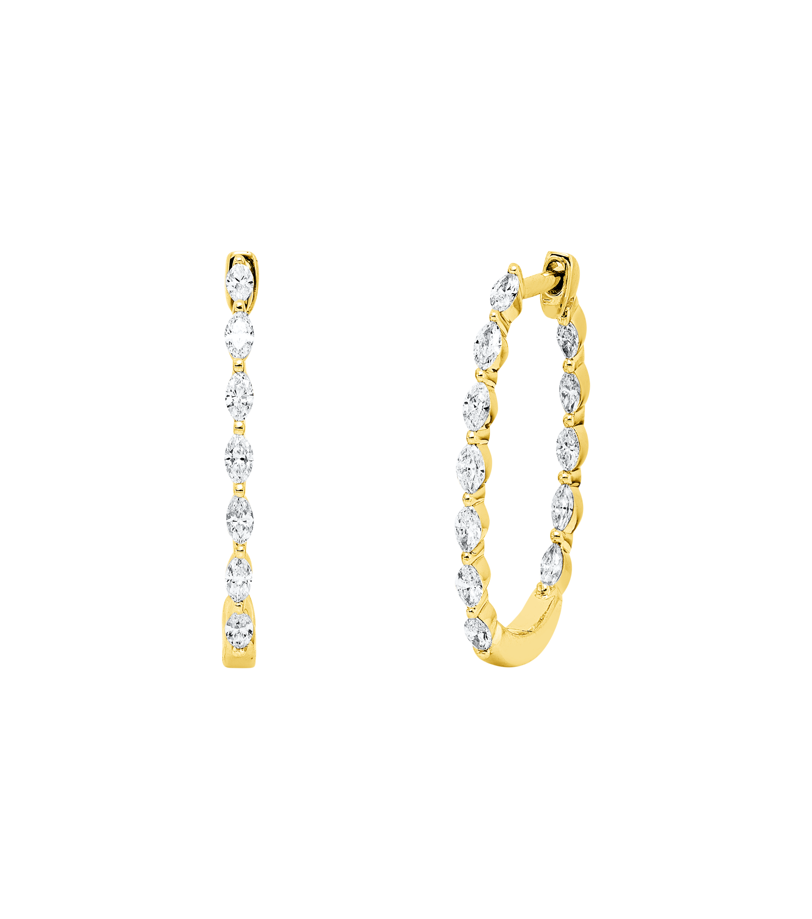 Brogle Classic diamond hoop earrings Brogle Classic diamond hoop earrings