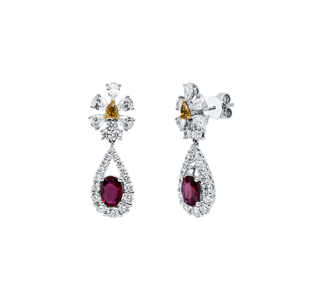 Brogle Selection Bicolour ruby earrings Brogle Selection Bicolour ruby earrings