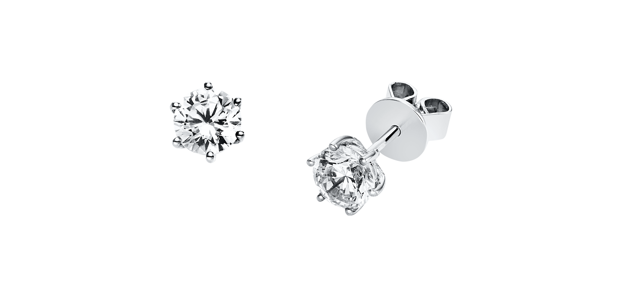 Brogle solitaire ear stud Marie up to 1 carat Brogle solitaire ear stud Marie up to 1...