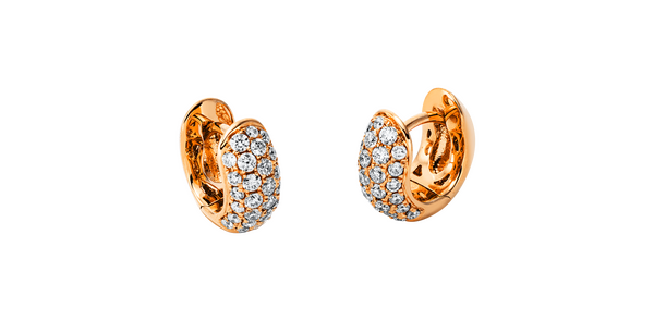 Brogle Classic diamond hoop earrings