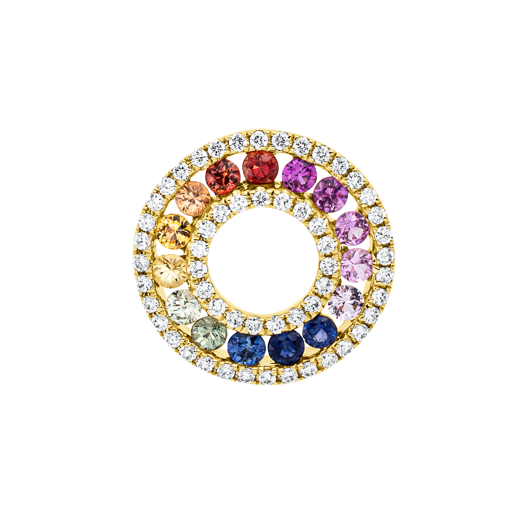 Brogle Classic Sapphire Pendant Rainbow Brogle Classic Sapphire Pendant Rainbow