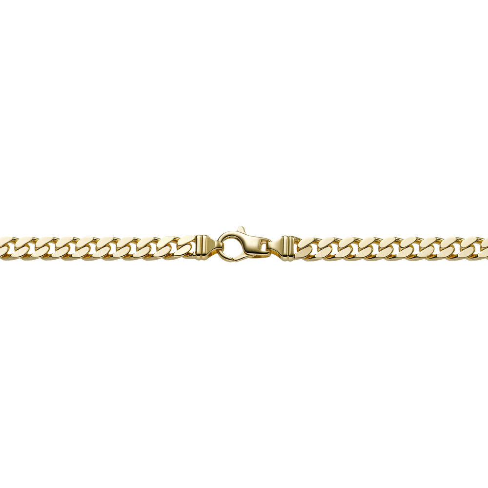 Brogle Selection Essentials curb chain bracelet 4-sided diamond-coated 7mm