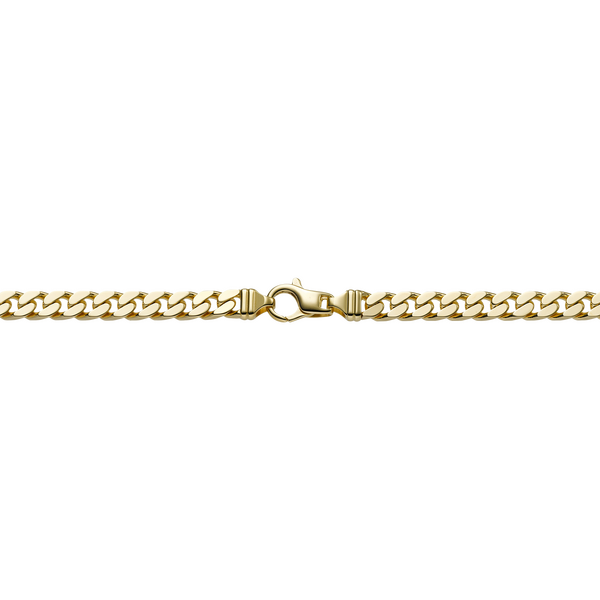 Brogle Selection Essentials curb chain bracelet 4-sided diamond-coated 7mm