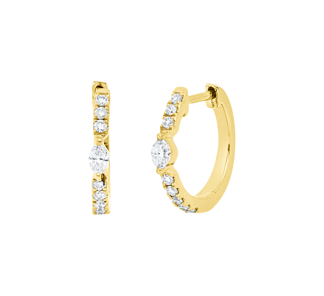 Brogle Classic diamond hoop earrings Brogle Classic diamond hoop earrings