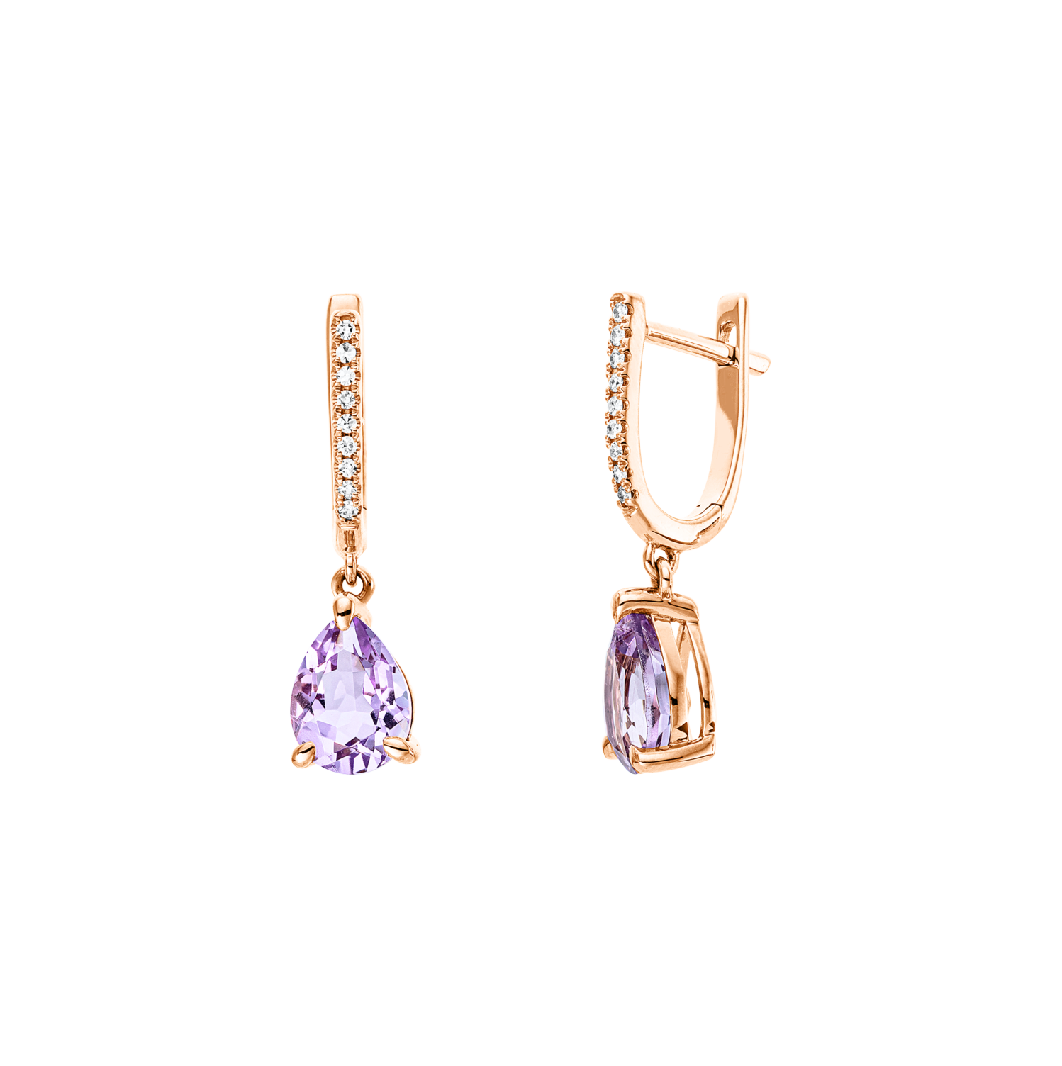 Brogle Classic amethyst creoles Brogle Classic amethyst creoles