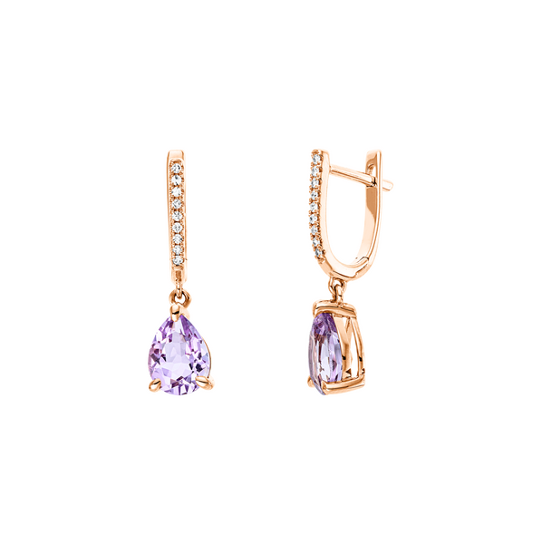 Brogle Classic amethyst creoles Brogle Classic amethyst creoles
