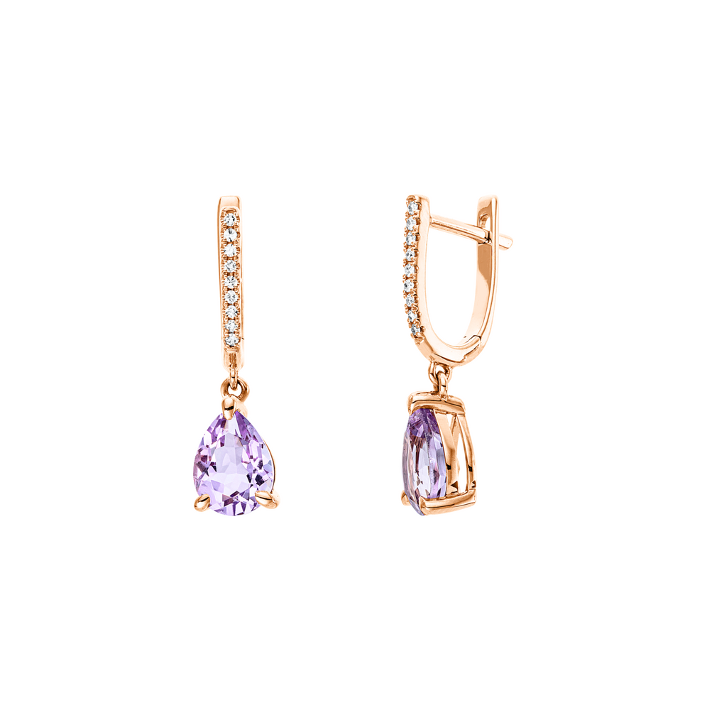 Brogle Classic amethyst creoles Brogle Classic amethyst creoles