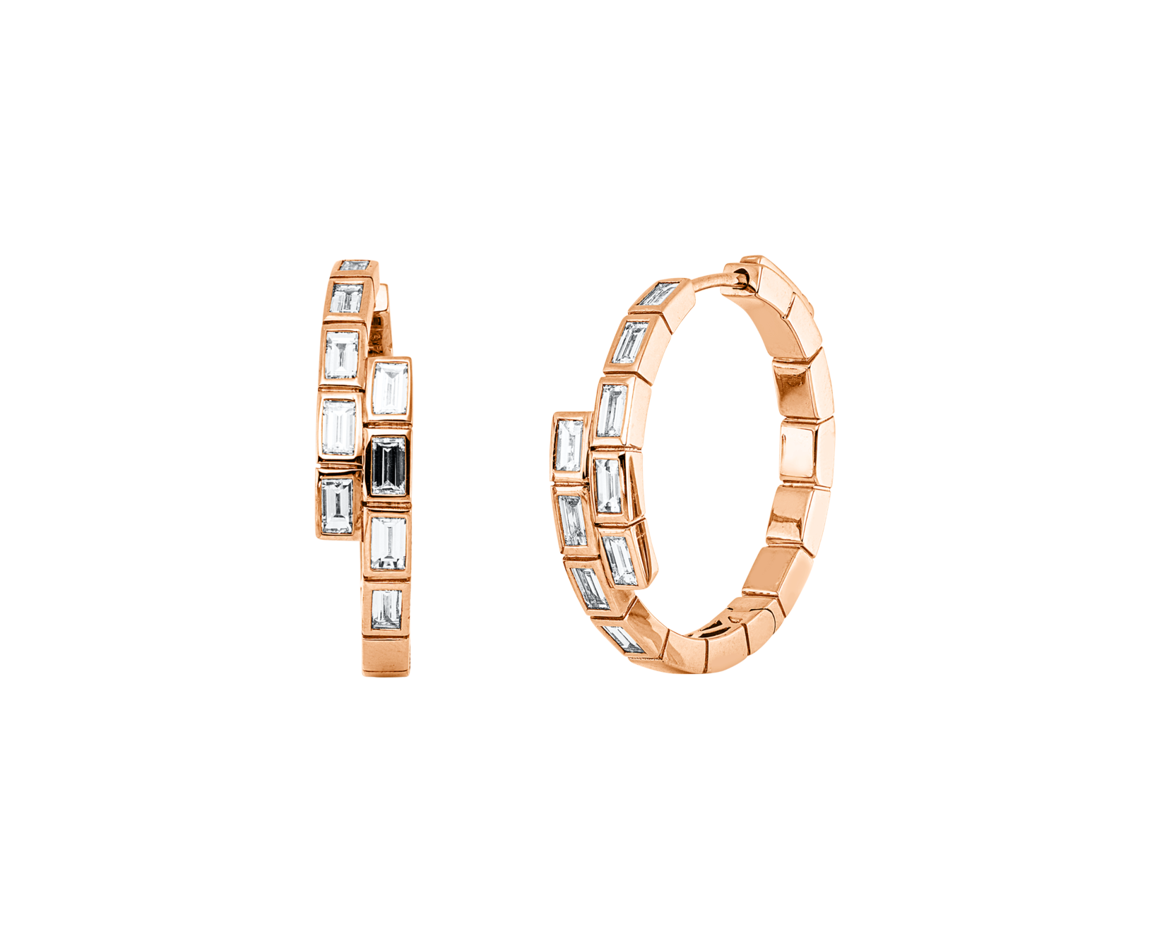 Brogle Selection diamond hoop earrings