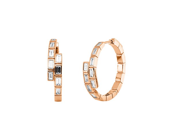 Brogle Selection diamond hoop earrings