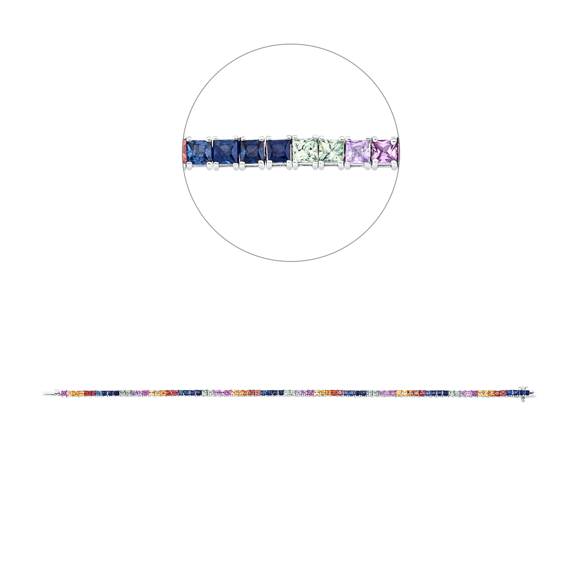 Brogle Selection sapphire bracelet Rainbow Brogle Selection sapphire bracelet Rainbow