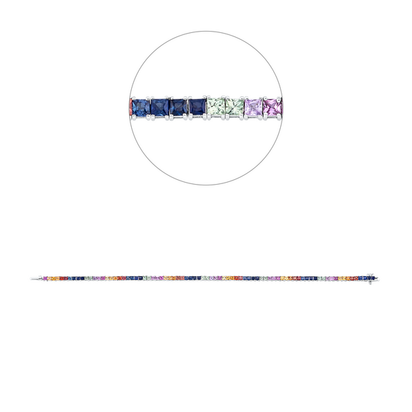 Brogle Selection sapphire bracelet Rainbow Brogle Selection sapphire bracelet Rainbow