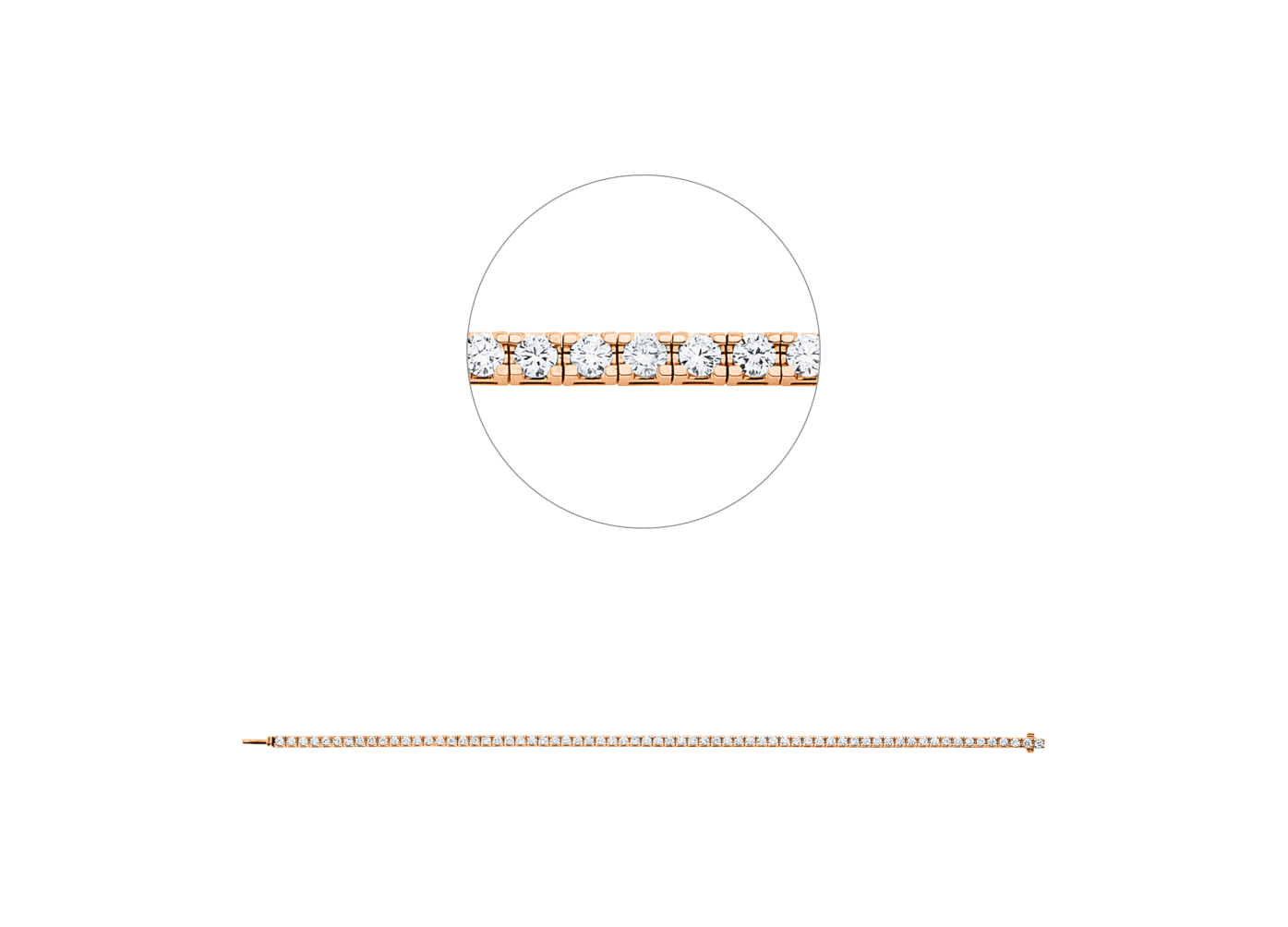 Brogle Selection bicolour tennis bracelet Brogle Selection bicolour tennis bracelet