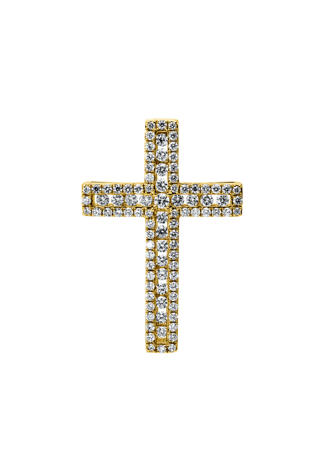 Brogle Classic cross pendant with diamonds
