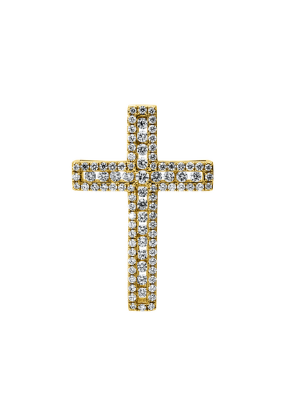 Brogle Classic cross pendant with diamonds