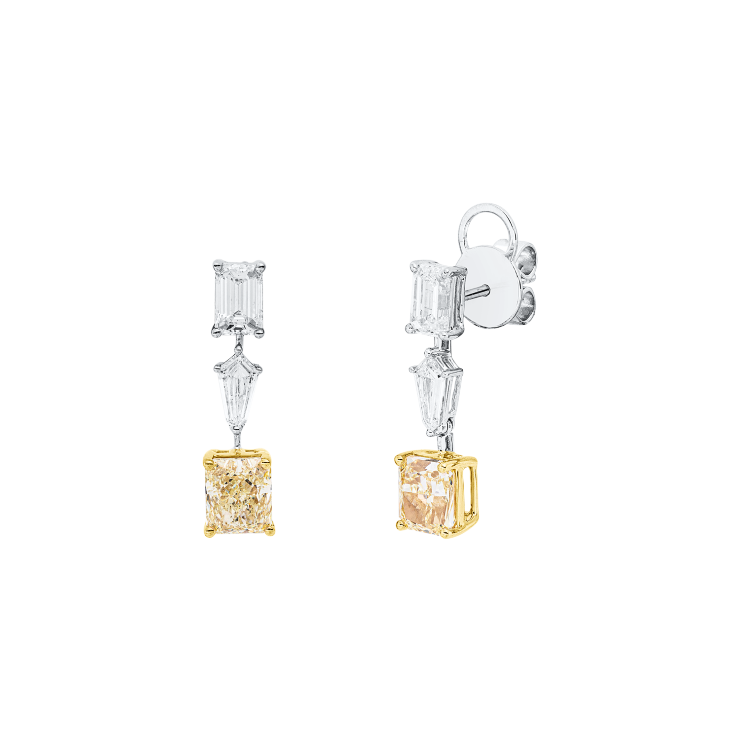 Brogle Selection Bicolor diamond earrings