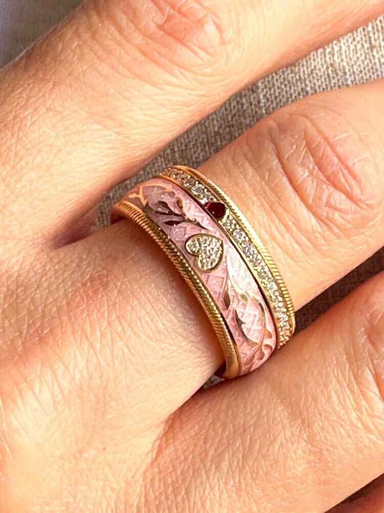Wellendorff Edel-Vergissmeinnicht. Nude mit Herz Ring